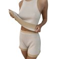 thumbnail image 1 of Albaricoque M Traje de verano Chaleco delgado sexy Traje de pantalones cortos de suéter de color de contraste con borde dorado, 1 of 8