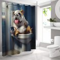 thumbnail image 5 of Dog Series Bathroom Shower Curtain, Home Waterproof And Mold-Proof Shower Curtain, Bathroom Partition Shower Curtain A|Dog Bath Shower Curtain Washable Cloth Cute Dogs Kids Blue Sh, 5 of 7