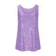 thumbnail image 5 of Otntypg Womens Summer Fashion Sequin Tops Casual Scoop Neck Sequin Sparkle Shimmer Sleeveless Tanks Tops Flowy Tunic Blouses Pink#02 M, 5 of 7