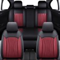 thumbnail image 2 of Fit For Hyundai Tucson Sonata Car Seat Covers, 5 Seats Leatherette Front&Rear Seat Cushion Protector for Hyundai Elantra Sonata loniq Santa Fe Black&Red, 2 of 10