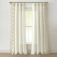thumbnail image 3 of Lush Decor Scallop Edge Lace Border Window Curtain Panel, Single, 52" W x 84" L, Off White & Neutral - Lace Curtains - Scallop Lace Trim- Vintage Curtains For Bedroom, Living or Dining Room, 3 of 8