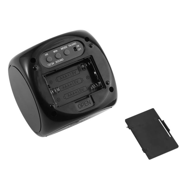 LCD Digital Proyeción de Pared Voz Hablaando Temperatura Pantalla LED DESPERTADOR PARA EL HOGAR OFICINA NEGRO