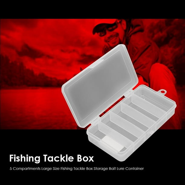 Peggybuy 5 Compartments Large Size Fishing Tackle Box Storage Bait Lure Container Other
