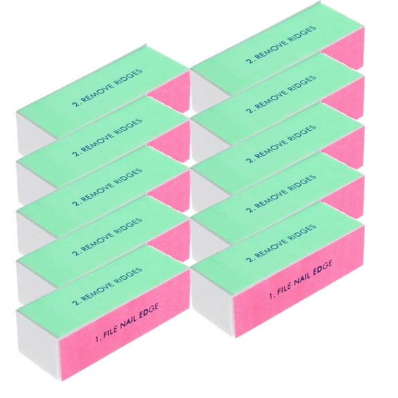 10PCS 4 Ways Nail Buffer Block Nail Files And Buffer Nail Shines Buffer Blocks Files Sanding Polisher Smooths Buffs Shines Manicure Buffer Tools Kit For Nail Art