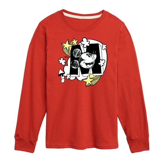Disney - Mickey Mouse in the Clouds - Youth Long Sleeve Graphic T-Shirt