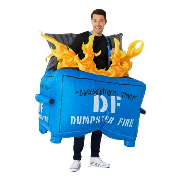 Dumpster Fire Adult Inflatable Costume | One Size