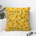 thumbnail image 4 of Pofeuu Yellow Limes Print Double-sided plush pillowcase Square Throw Pillow Covers Pillows Cover for Living Room Bedroom Sofa Couch Cushion Cover（No pillow core）-20"x20", 4 of 7