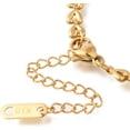 thumbnail image 3 of 1 Pc Heart Link Bracelets Ion Plating(IP) 304 Stainless Steel Real 18K Gold Plated Stackable Bracelets Wristband Set Fashion Statement Jewelry for Women Jewelry Gift 6-1/2 inch(16.4cm), 3 of 3