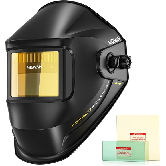 Casco de soldadura MIGVAN con oscurecimiento automático True Color con energía solar