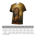 thumbnail image 6 of LAOLIUSN Men's Tiger Graphic T Shirt, Wildlife Animal Print Short Sleeve Crewneck Tee, 3D All Over Print Casual Shirt, S-4XL, 6 of 7
