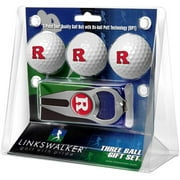 LinksWalker LW-CO3-RSK-3PKT Rutgers Scarlet Knights-3 Ball Gift Pack with Hat Trick Divot Tool