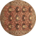 thumbnail image 1 of Ahgly Company Indoor Round Oriental Brown Industrial Area Rugs, 5' Round, 1 of 4