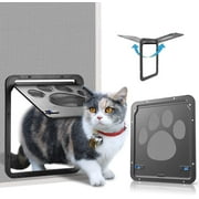Ownpets Plastic Pet Dog Cat Small Screen Locking Flap Door Magnetic Automatic Slide Protector