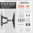 thumbnail image 4 of Soporte Para Pantalla De Doble Brazo Móvil Para Tv 40 50 55 60 65 70 75 Mk-P6 Color Negro, 4 of 6