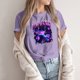 thumbnail image 4 of Nvse-KPop Demon Hunters Team T-Shirt – Unisex Short Sleeve Cartoon Graphic Tee for K-Pop and Movie Fans#Light Purple XL, 4 of 4