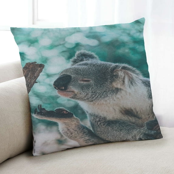 Ahgly Company Animals Koala Indoor Throw Pillow, 18 inch by 18 inch