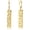 Gold, variant on Gold-Tone Hammered Bar Dangle Earrings for Women - Lightweight Long Drop Geometric Earrings with Secure Lever-Back Closure, Hypoallergenic Jewelry Gift