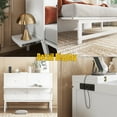 thumbnail image 4 of Bellemave Full Murphy Bed with Storage & Charging Station, Wood Cabinet Bed with Removable Shelves on Each Side, Murphy Bed Chest Bed Frame for Guest Bedroom, Living Room（White）, 4 of 9
