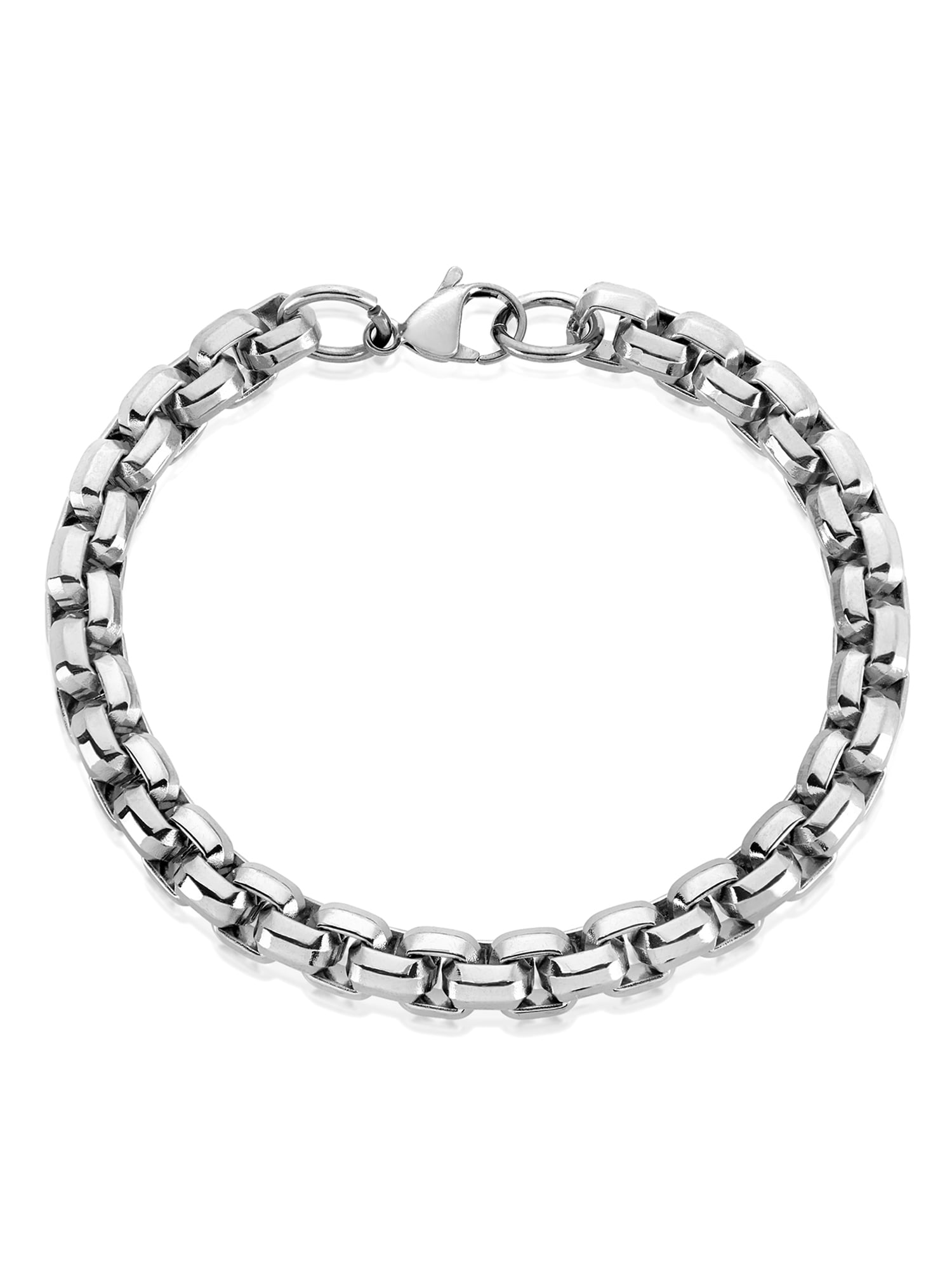 INOX Mens Stainless Steel Motor Chain Bracelet 8.5 inch Long