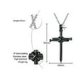thumbnail image 3 of HOOUN Mens simple design Stainless Steel nail cross pendant necklace chain 3mm 24''-gold, 3 of 9