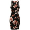 thumbnail image 2 of FashionOutfit Women's Casual Floral Fitted Sleeveless Racerback Bodycon Mini Dress, 2 of 3