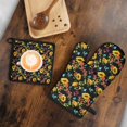 thumbnail image 5 of Black Sunflower Kitchen Oven Mitt and Pot Holder Sets 2 Pcs for Baking, Cooking and Grilling, Heat Resistant Up To 392 °F, 5 of 7