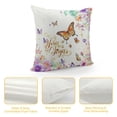 thumbnail image 4 of Pratyus Butterfly Flowers Plain Background Print Pillow Covers for Couch Pillow Case Square Design Short Plush Style Easy to Change 1PC 22x22in, 4 of 5