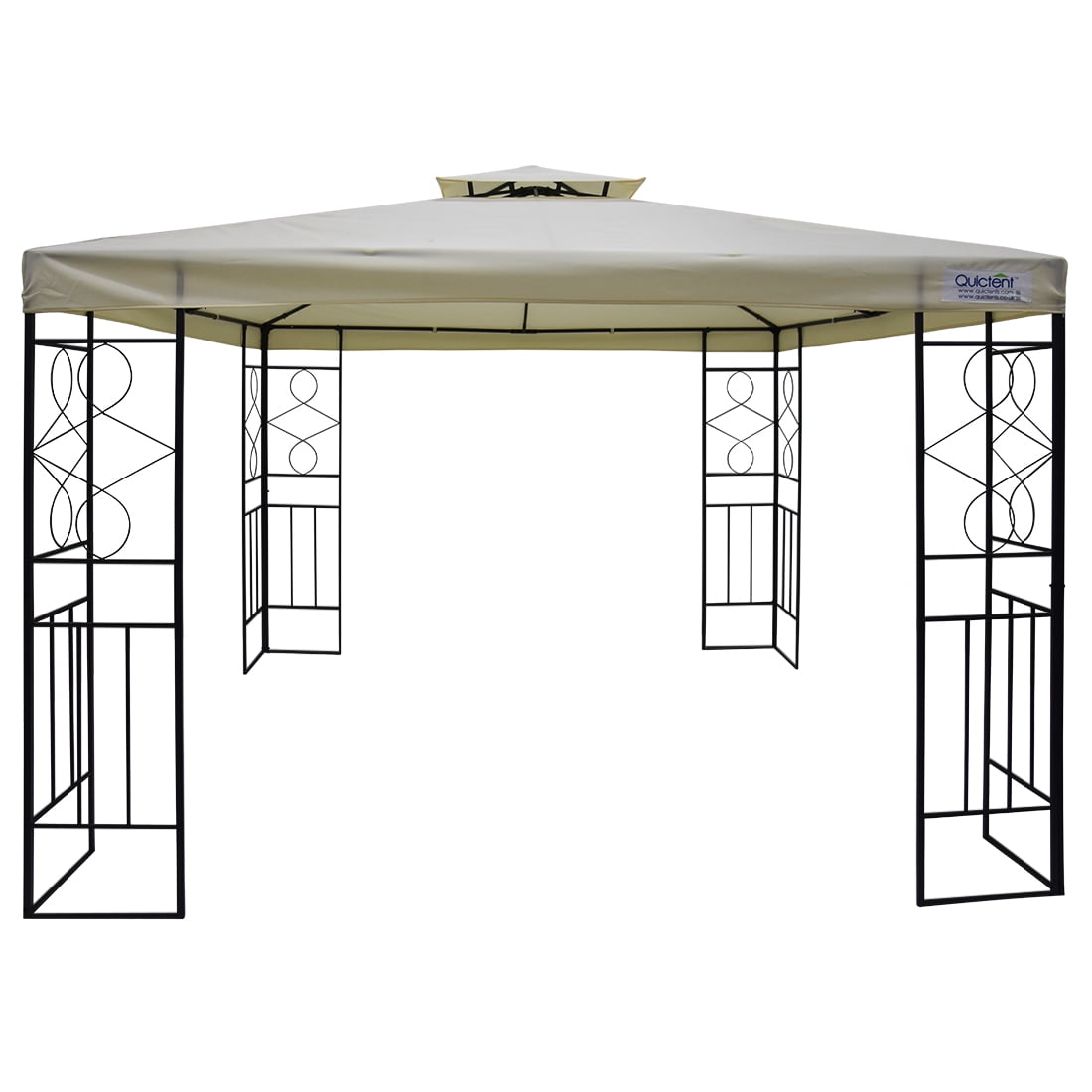Quictent 10x10 Metal Grill Gazebo and Pergola Soft Top Canopy Waterproof Backyard Shelter... by