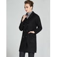 thumbnail image 5 of Camii Mia Women's Winter Coat Elegant Notched Lapel Double Breasted Trench Coat Mid Long Outwear, 5 of 7