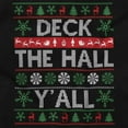 thumbnail image 2 of Ugly Christmas Deck The Halls Y'all Graphic T Shirt Men or Women Brisco Brands S, 2 of 6