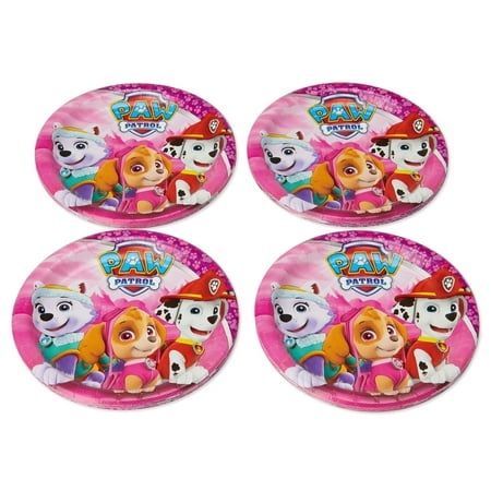 Under Construction Dessert Plates - American Greetings PAW Patrol Girl Paper Dessert Plates, 36-Count