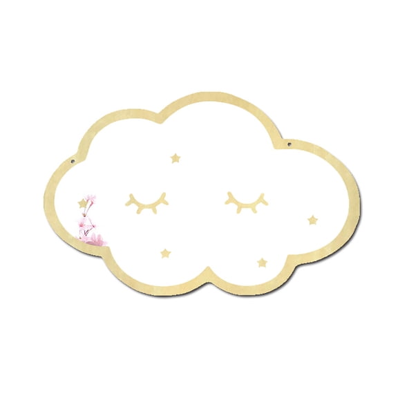 PPKVUFD Wooden Plastic Mirror for Wall - Acrylic, Non-Glass and Unbreakable Hanging Mirror for Playroom Bedroom Bathroom 11"