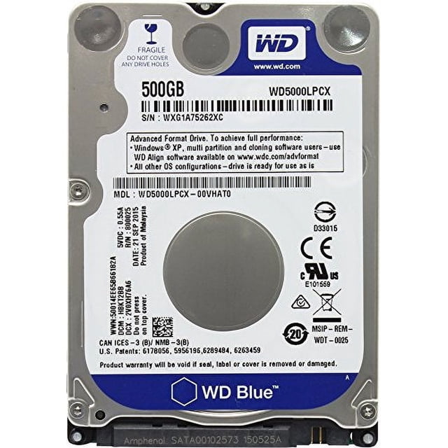 Western Digital 500GB 2.5 Playstation 3/Playstation 4 Disco duro (PS3 Fat, PS3 Slim, PS3 Super Slim, PS4)