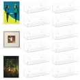 thumbnail image 4 of FUYGRCJ 12Pcs Vinyl Record Holder Wall Mounted Record Shelf 2 Installation Ways Floating Album Record Stand Clear Record Display Rack for Vinyl Record Photo Frame Magazine 4x1.4x1.2 inch, 4 of 8
