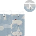 thumbnail image 5 of FREEAMG White Bears Shower Curtain Bathroom Decorative Shower Curtain Waterproof Washable Reinforced Grommets, 72x72 Inch, 5 of 5