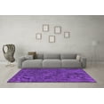 thumbnail image 3 of Ahgly Company Indoor Square Oriental Purple Industrial Area Rugs, 3' Square, 3 of 4