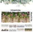 thumbnail image 4 of CoreLiving Kitchen Valances for Windows, Watercolor Lavender Leaves Printed Short Half Window Curtain Topper, Decorative Window Treatment for Living Room Bedroom Cafe, 1 Pack, 4 of 5