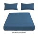 thumbnail image 2 of Sábana bajera ajustable de 200x180 cm,color azul marino,juego de 3 piezas para colchón de cama doble,con tejido elástico suave y antideslizante para mayor protección del colchón. Rkxzt, 2 of 8