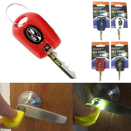 - 1 Key Cover LED Bright Light Keychain Torch Flashlight Keyring Case Cap New !
