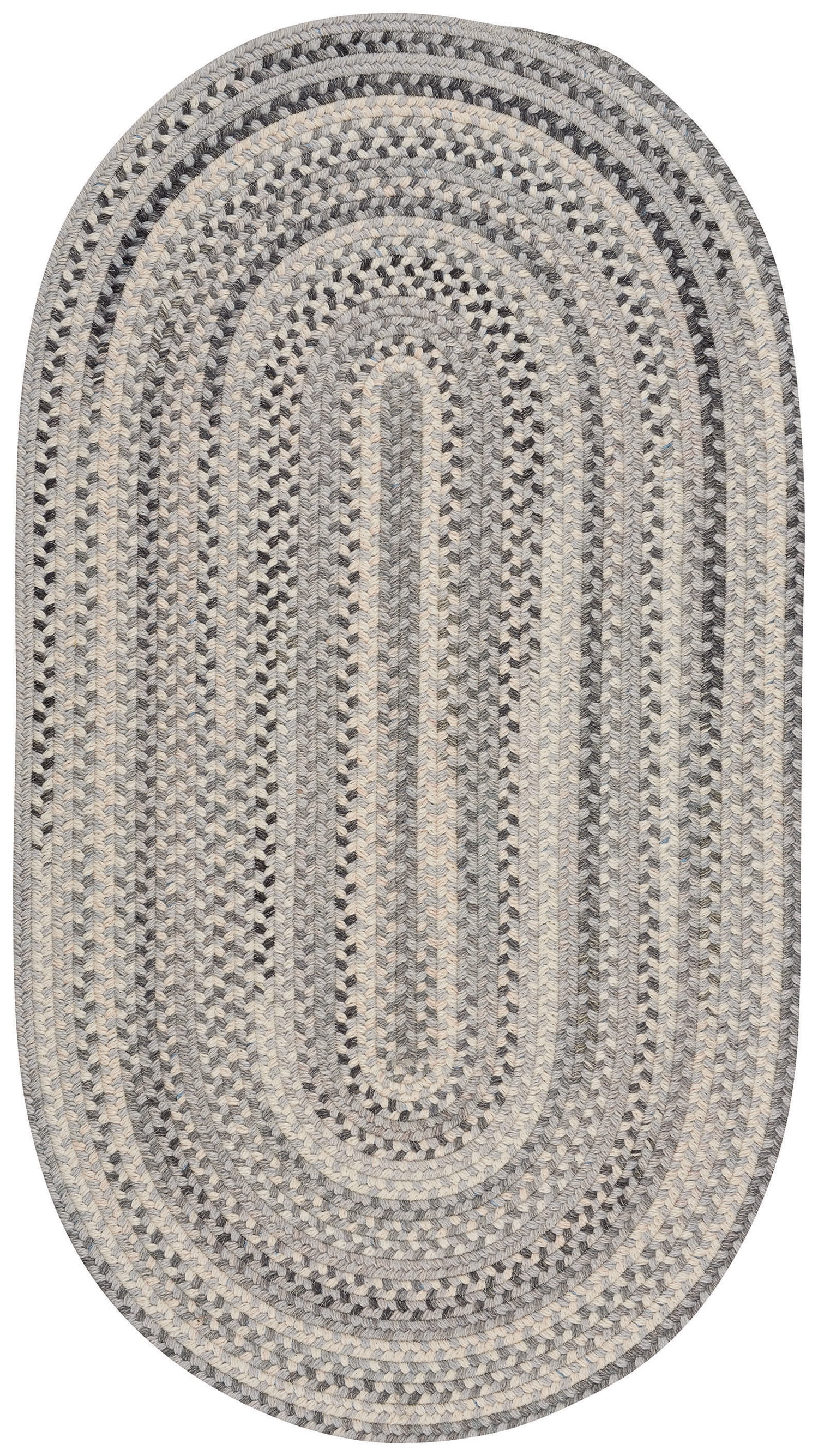 Capel Rugs Tooele Braided Oval Area Rug Grey 11' 4" x 14' 4