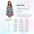 thumbnail image 7 of iiniim Halloween Costume for Girls Sleeveless Dance Leotard Ballet Tutu Dress with Spotted Dog Tail White Black 12, 7 of 7