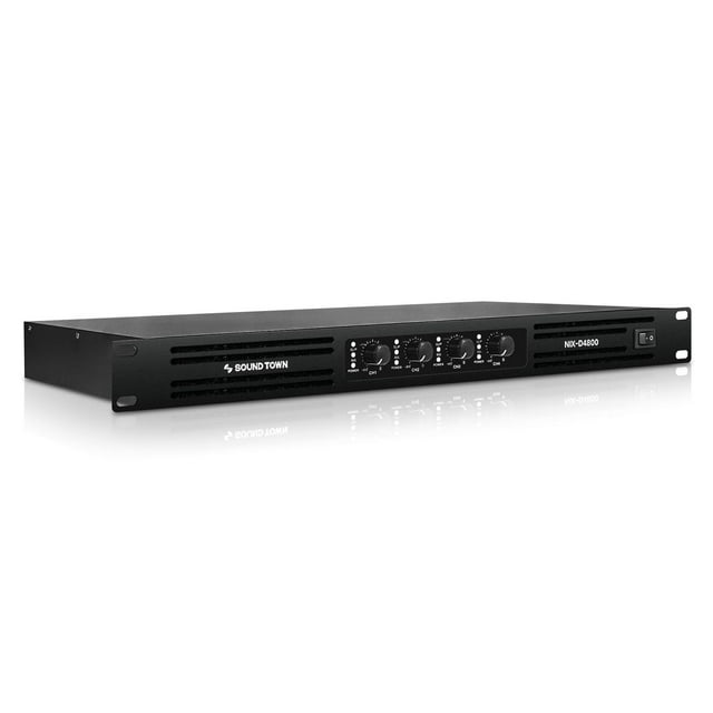 Sound Town Class-D - Amplificador de potencia PA/DJ de 4 canales, 4 x 720 W RMS a 4 ohmios, espacio