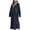 Navy, variant on XMMSWDLA Robes for Women, Long Womens Robes, Soft Fluffy Fleece Bath Robe with Front Pocket, Winter Warm Plush Lapel Women's Robes, Adjustable Belt Soft Robes for Women