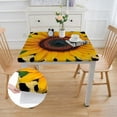 thumbnail image 2 of Acheng Sunflower Square Tablecloth for Picnic Dining Kitchen Farmhouse 100% Polyester Fiber 52*52, 2 of 8
