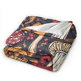 thumbnail image 2 of Kll Fleece Blanket Plush Throw Blanket Forest Wild Mushroom,Soft Fuzzy Cozy Flannel Blanket For Couch Sofa Bed.(50"X40"), 2 of 9