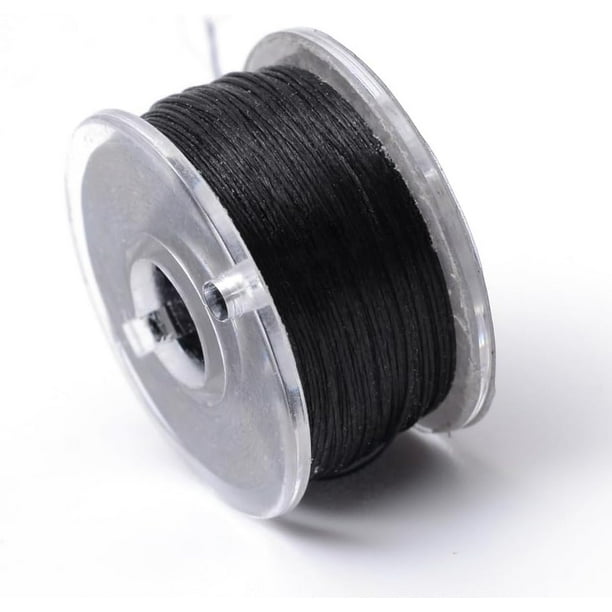 Hilo de nailon negro para abalorios de 50 yardas (0,1 mm), hilo especial para abalorios, cordón para pulseras, hilo para coser invisible