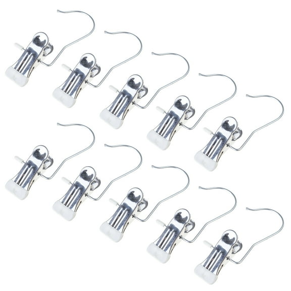 Set of 10pcs Clips Bag Hanger Pants Hooks Stainless Steel Garment Clips for Travel and Home Clothing Storage