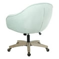 thumbnail image 6 of Nora Office Chair in Mint Blue Fabric with Gray Brush Wood Base KD, 6 of 10