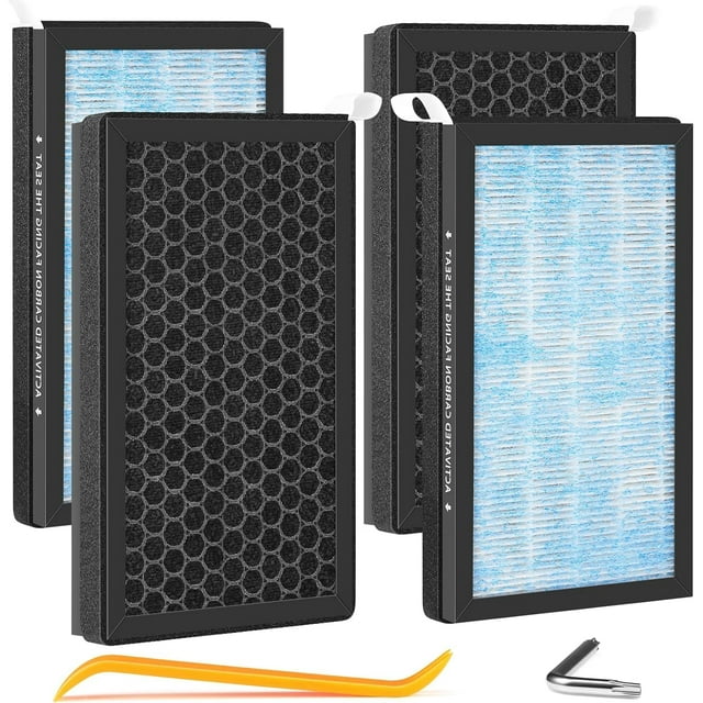 Tesla Modèle 3 Filtre à Air, (4 Pack) Remplacement de Filtre à Air Cabine Tesla Compatible avec Tesla Modèle 3 Accessoires Modèle Y Version Améliorée 2016 à 2023