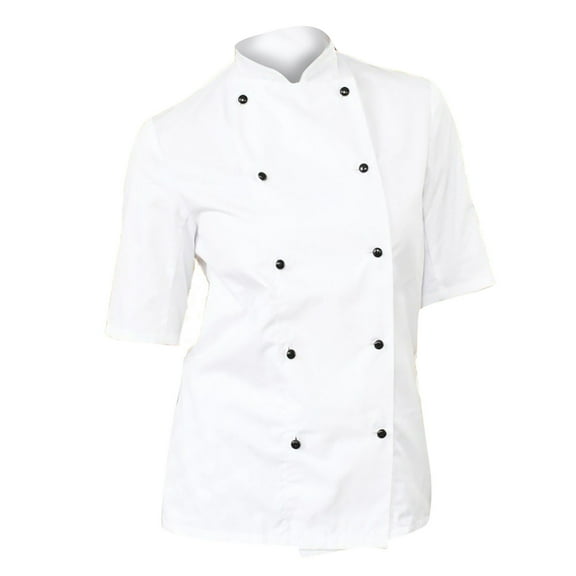 Dennys Womens Lightweight Short Sleeve Chefs Jacket / Chefswear